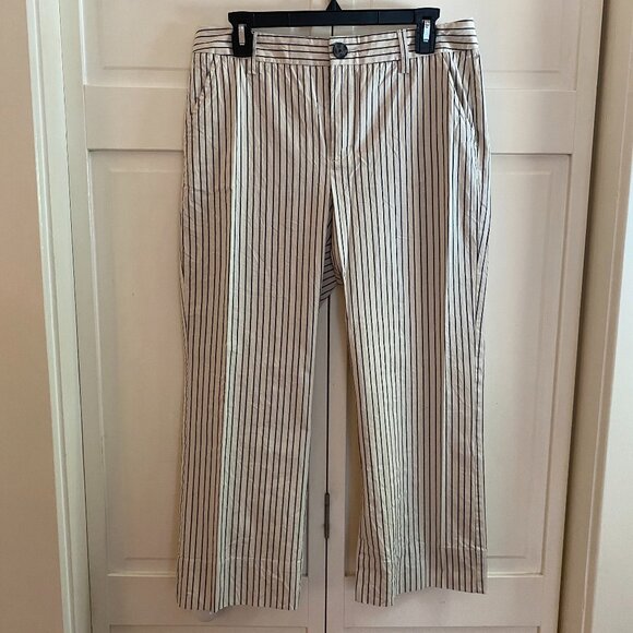 Cabi Pants | Tick Tock Crop | Classic Srtiped| Size 8 - Picture 1 of 2